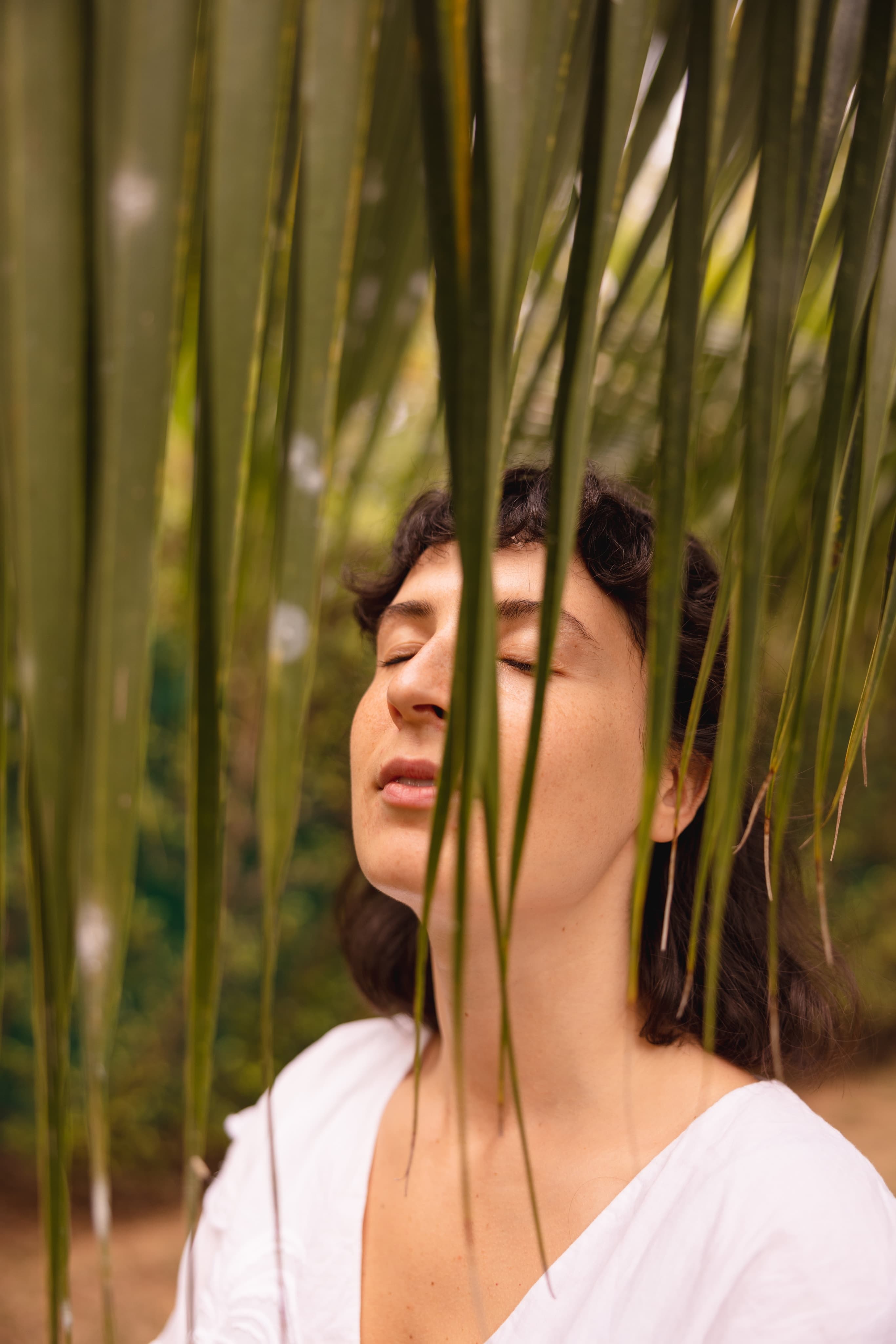 Woman enjoying nature and wellness
