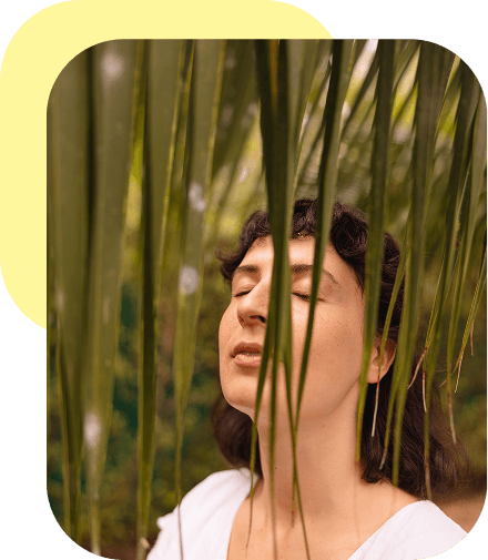 Woman enjoying nature and wellness